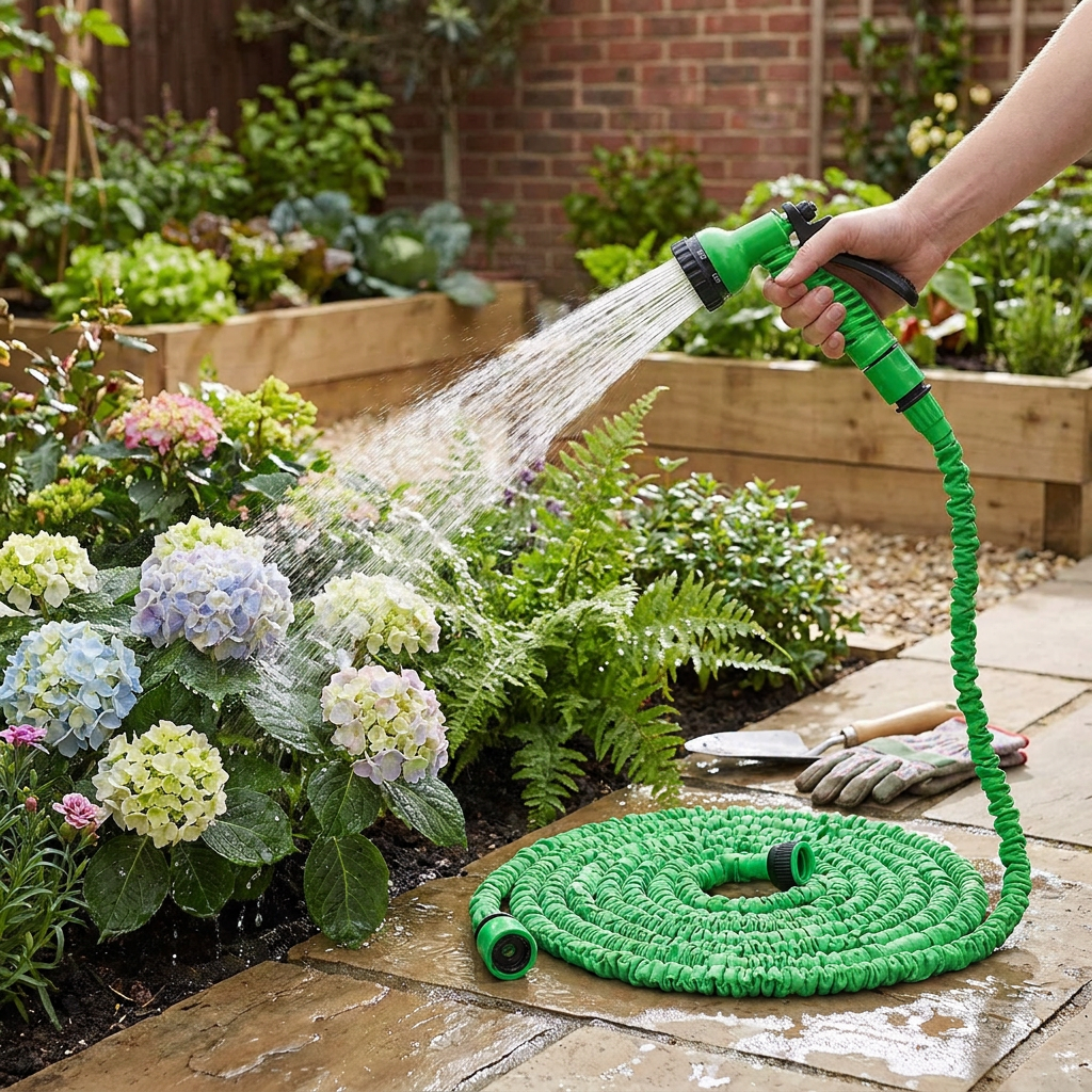 Versatile Expandable Water Hose – Lightweight 3X Stretch Hose with 7 Spray Functions