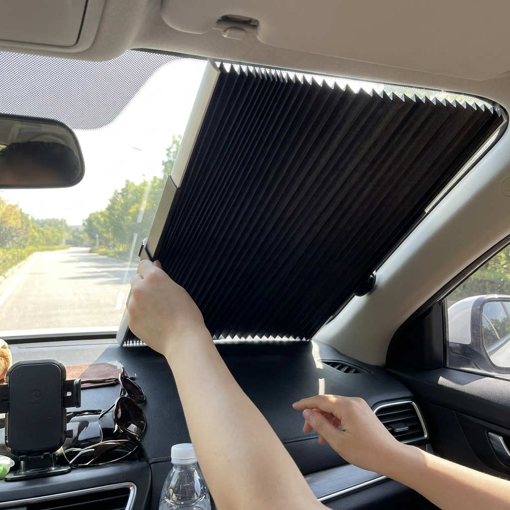 Versatile Shield Car Sunshade – Custom Fit 59–79" Sun Protection