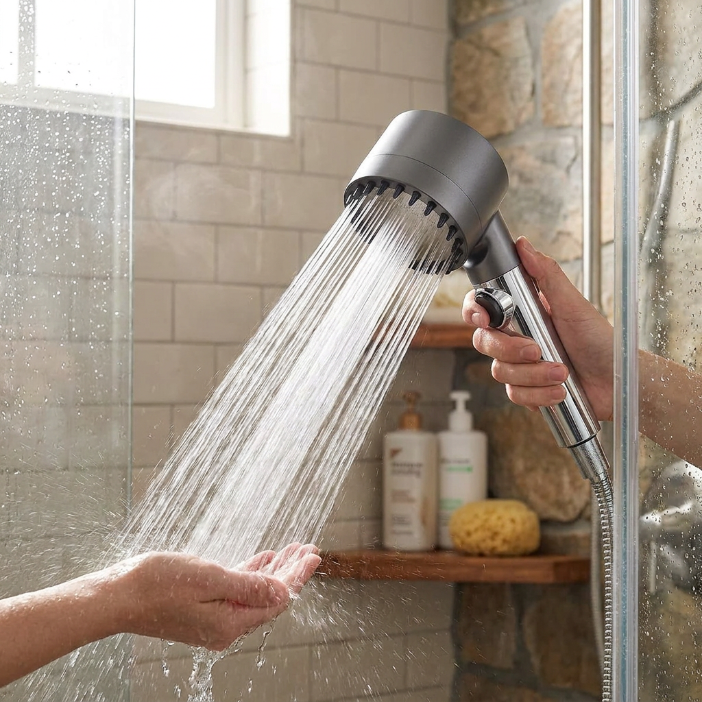 PureFlow Shower Head – 9-Stage Filtration with Precision Spray & Pause Feature