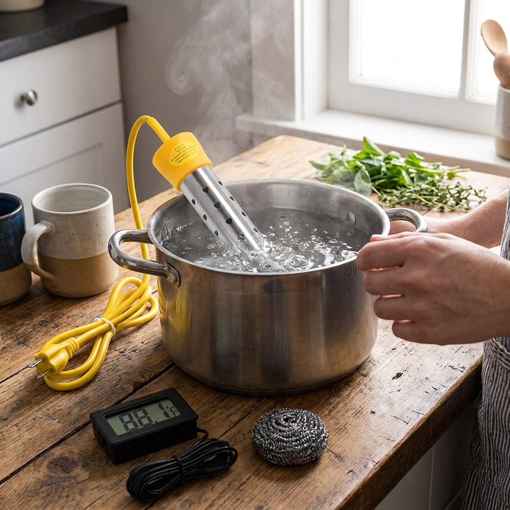 AquaHeat 220V Portable Immersion Heater – Efficient Water Heating Solution