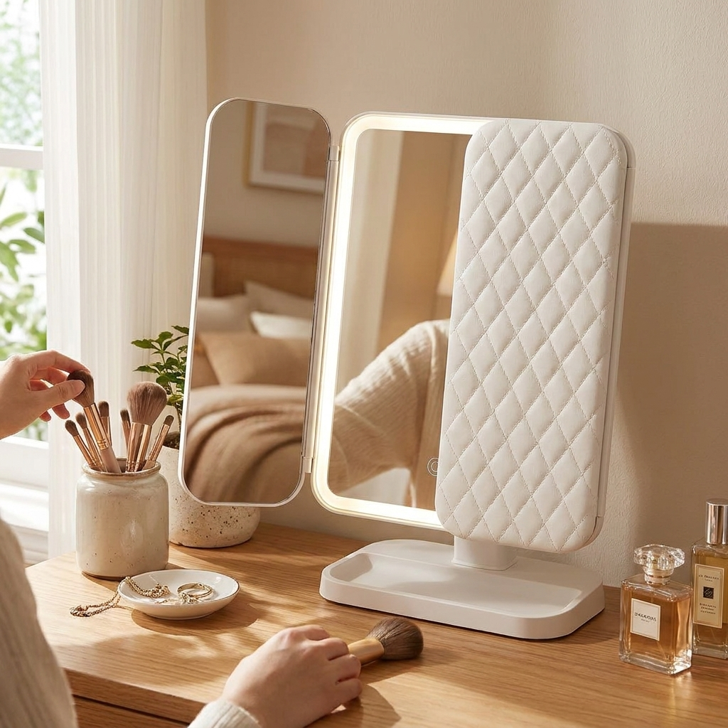 IllumiGlow Rechargeable Makeup Mirror with Dual Magnification