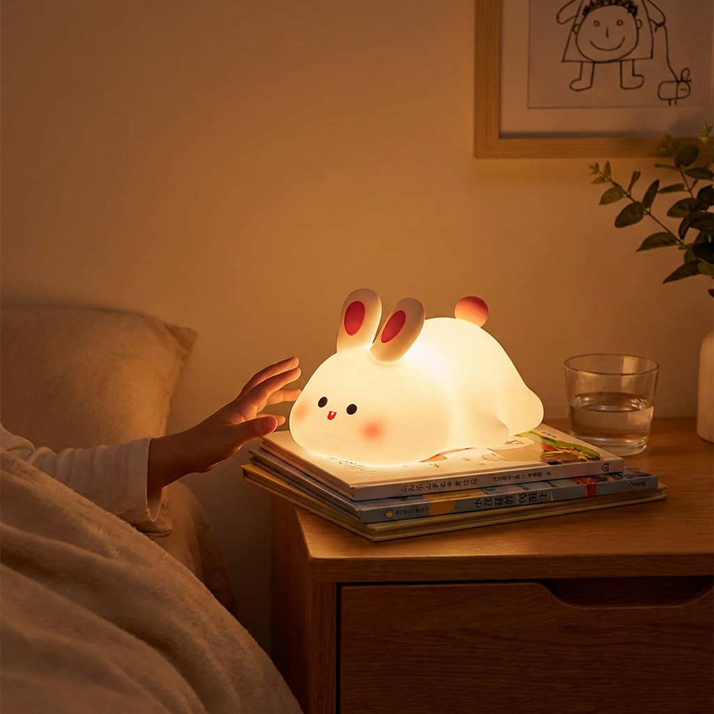 Bunny Glow Night Lantern – Rechargeable Silicone Lamp for Kids