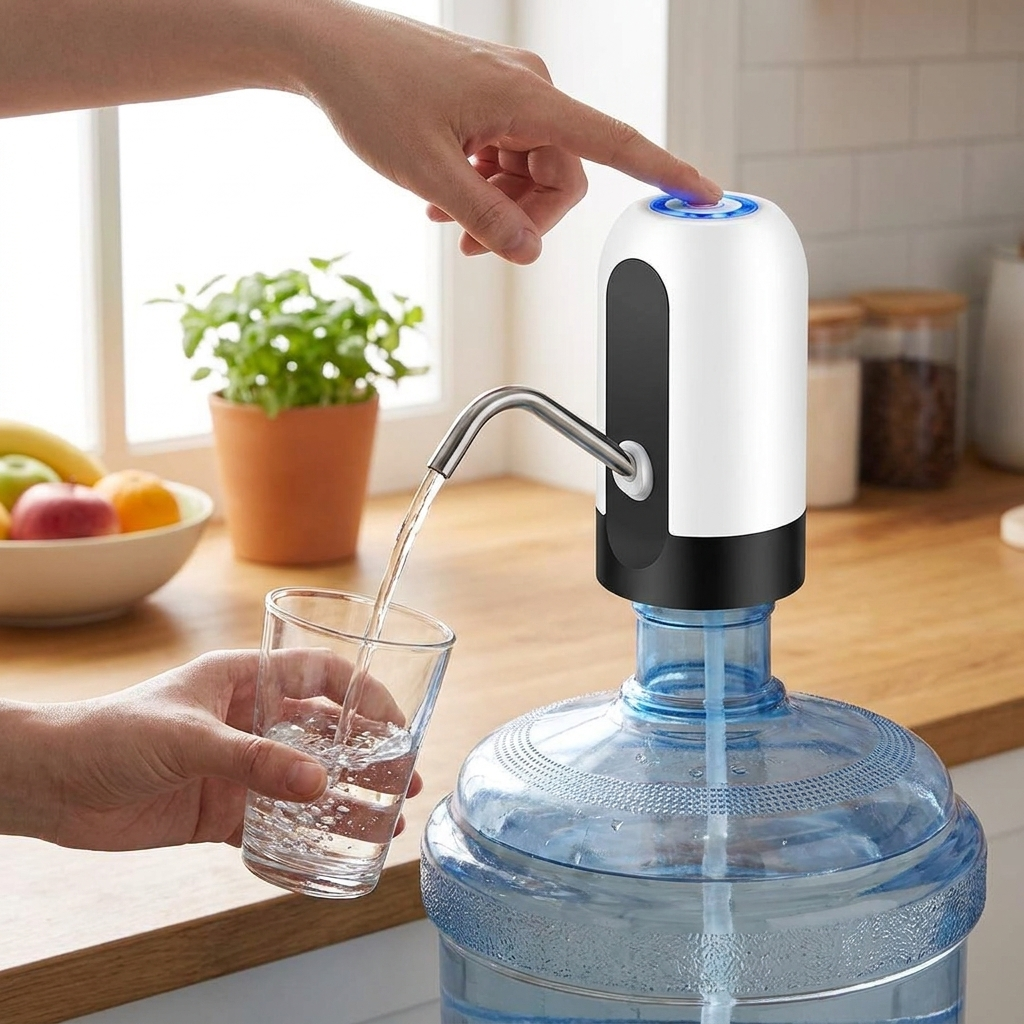 HydroEase Electric Water Pump – Rechargeable Touch Control Dispenser