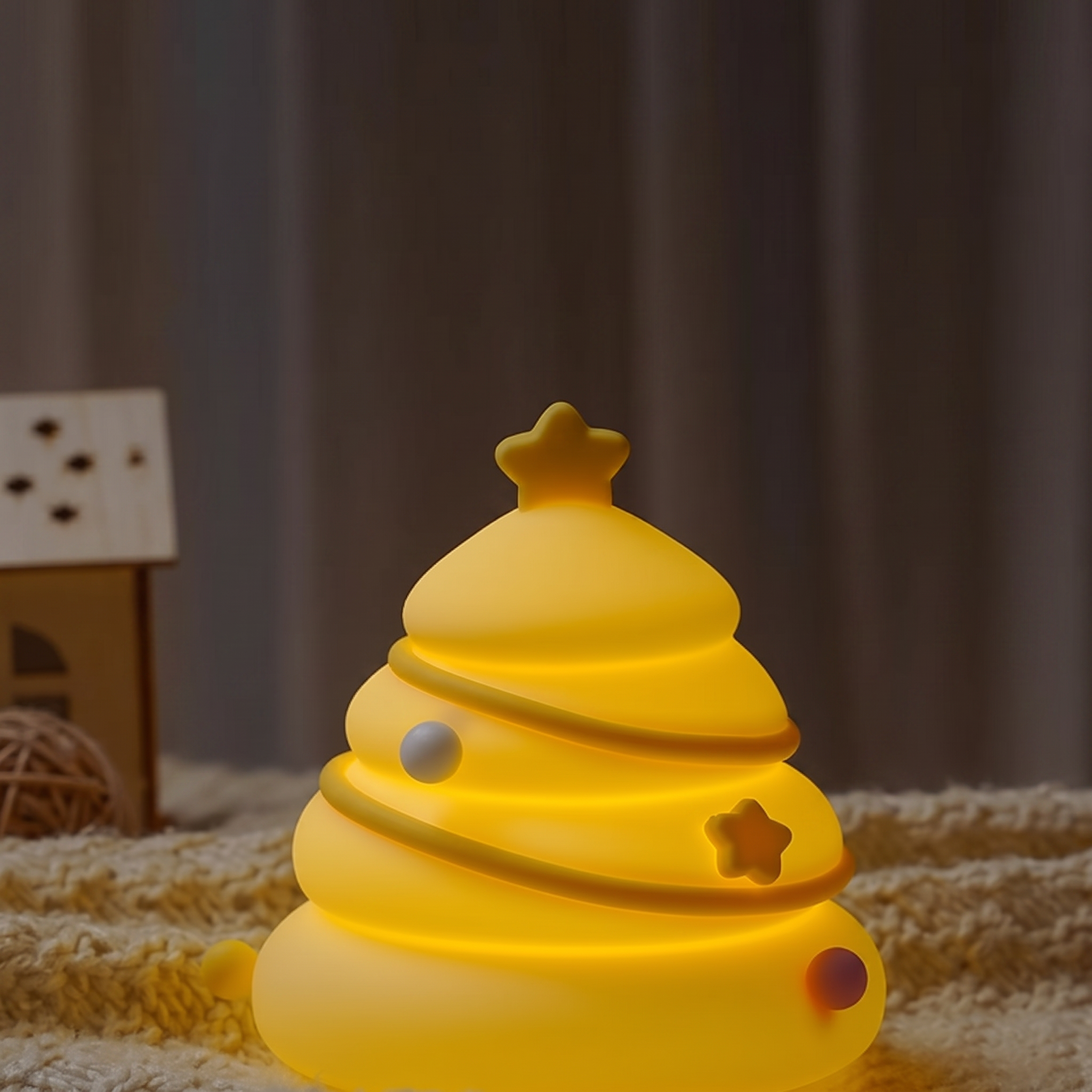 Festive Glow Tree Lamp - Rechargeable Touch-Control Night Light
