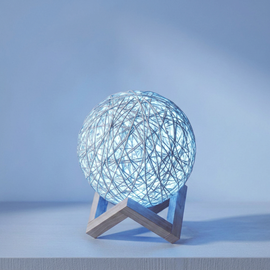 Elegant Rattan Table Lamp with Adjustable LED Brightness