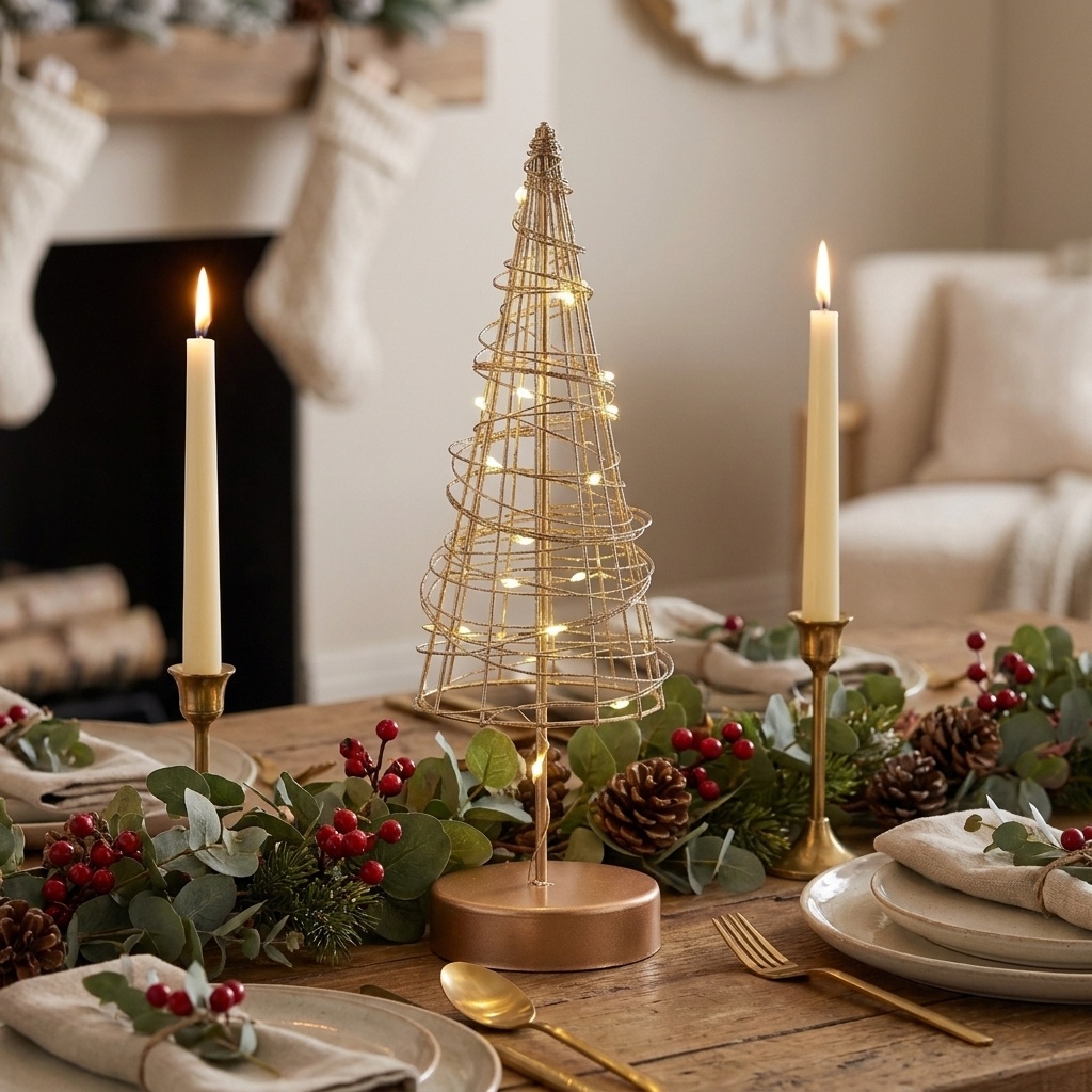 Portable LED Table Lamp with Elegant Gold Finish