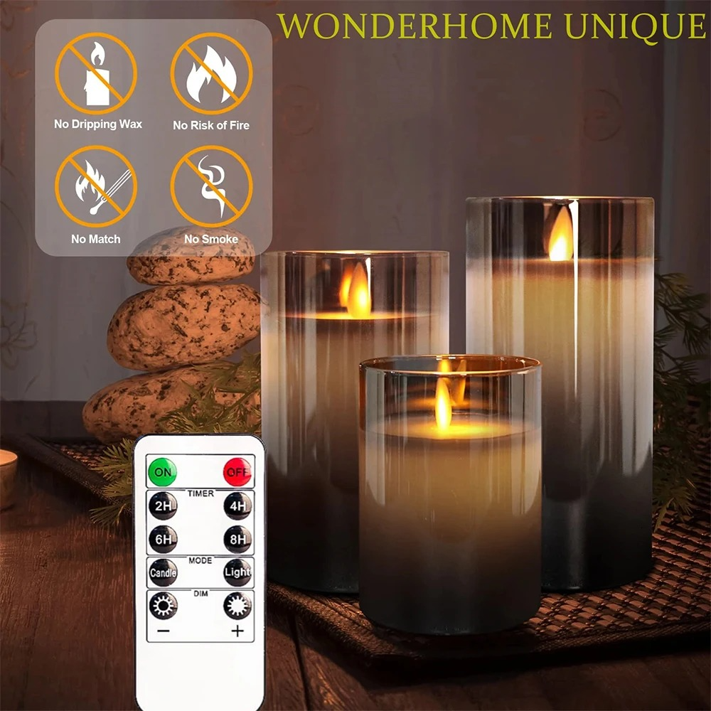 Elegant Remote-Controlled LED Candles for Ambiance