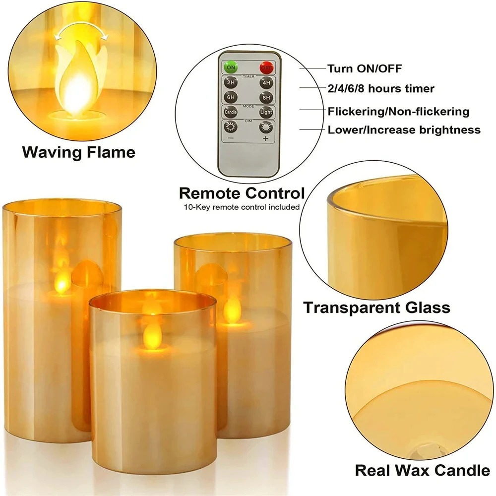 Elegant Remote-Controlled LED Candles for Ambiance
