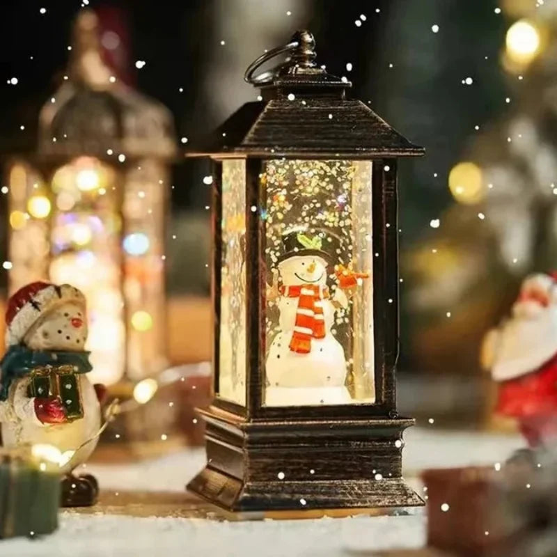 Festive Glow Lantern with Glittering Water Effect