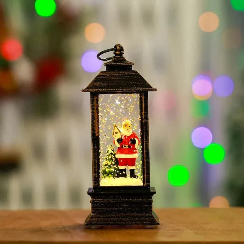 Festive Glow Lantern with Glittering Water Effect