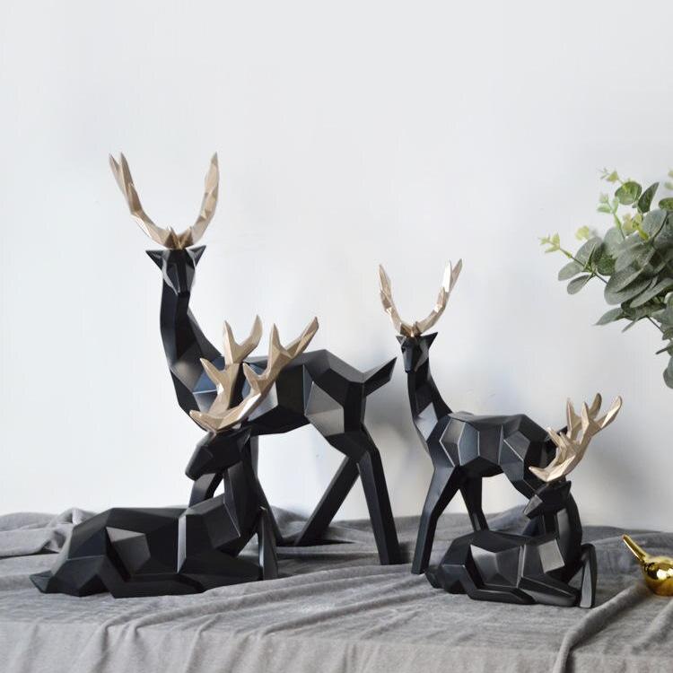 Elegant Deer Duo Sculpture for Home Décor