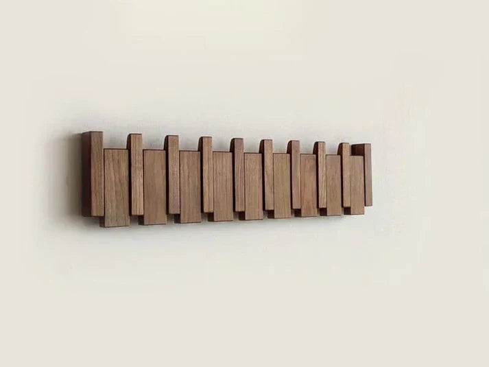 Piano-Inspired Wooden Coat Stand