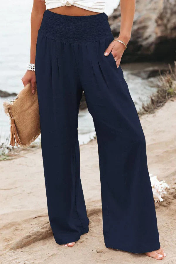 Elegant High-Waisted Wide-Leg Trousers