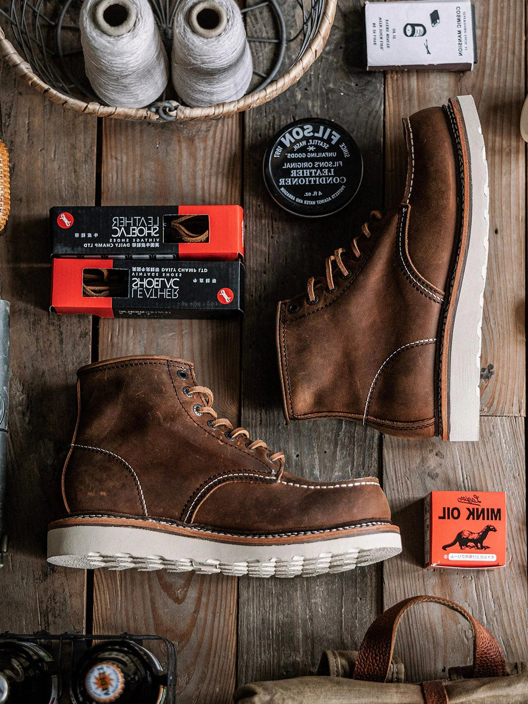 Durable Full Grain Leather Work Boots for Men