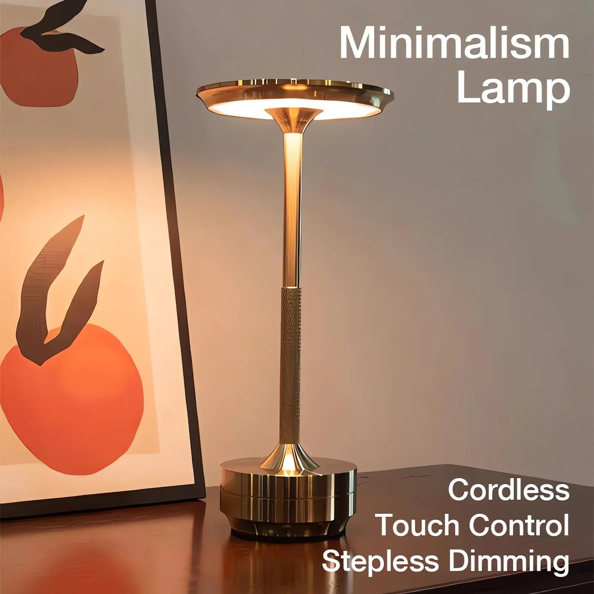 Wireless Touch-Control Lamp with Sleek Scandinavian Design