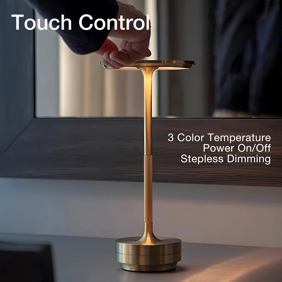 Wireless Touch-Control Lamp with Sleek Scandinavian Design