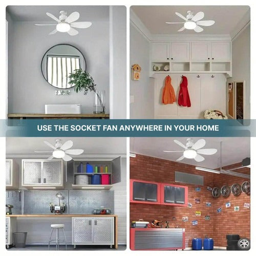 Elegant Ceiling Fan with Integrated LED Lighting and Remote Control