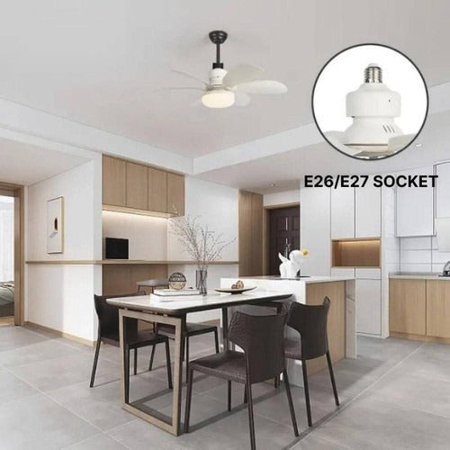 Elegant Ceiling Fan with Integrated LED Lighting and Remote Control