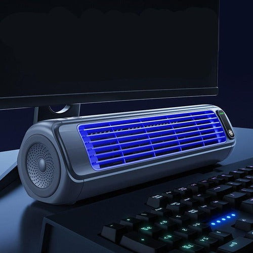 Compact Rechargeable Desk Fan with Oscillating Features
