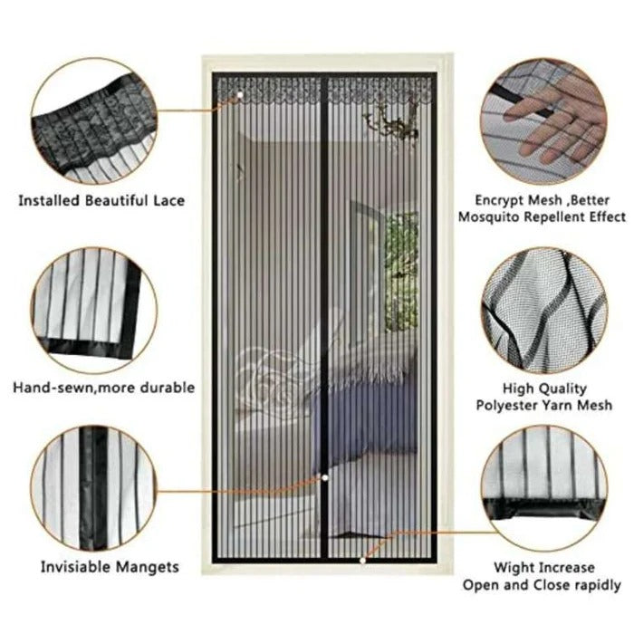 Insect-Resistant Magnetic Door Screen