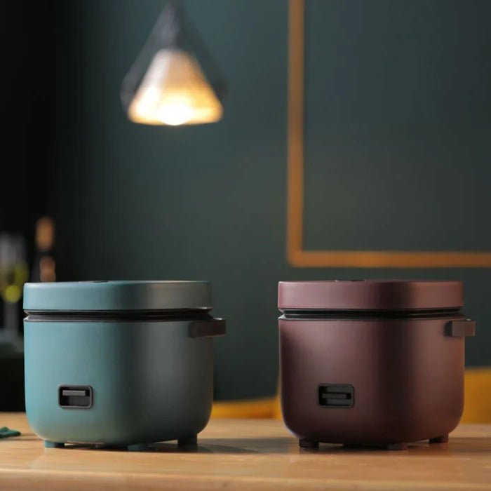 Compact Multi-Use Rice Cooker with Steamer Insert