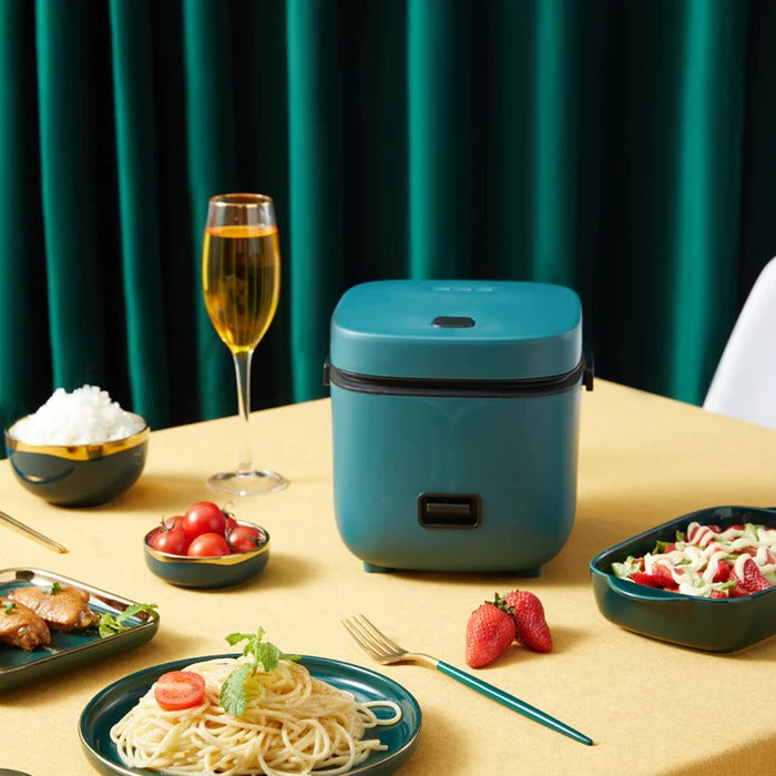 Compact Multi-Use Rice Cooker with Steamer Insert