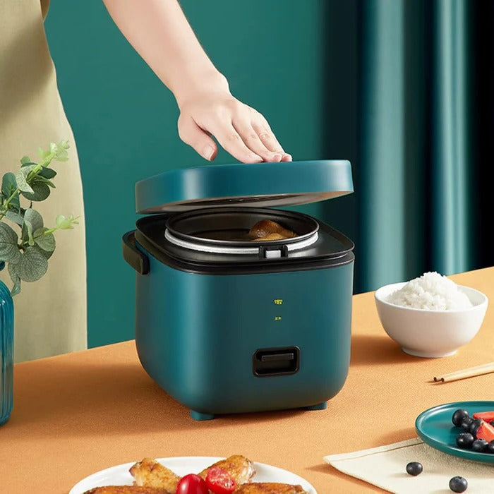 Compact Multi-Use Rice Cooker with Steamer Insert