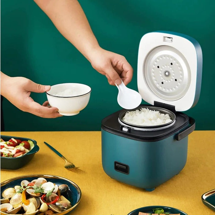 Compact Multi-Use Rice Cooker with Steamer Insert