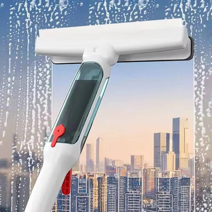 Extendable Glass Cleaner – 51" Telescoping Squeegee with Dual Head