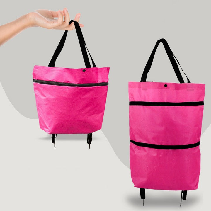 Versatile Foldable Shopping Cart with Smooth Rolling Wheels