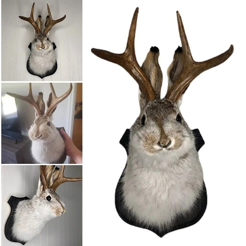 Whimsical Antlered Creature Wall Art