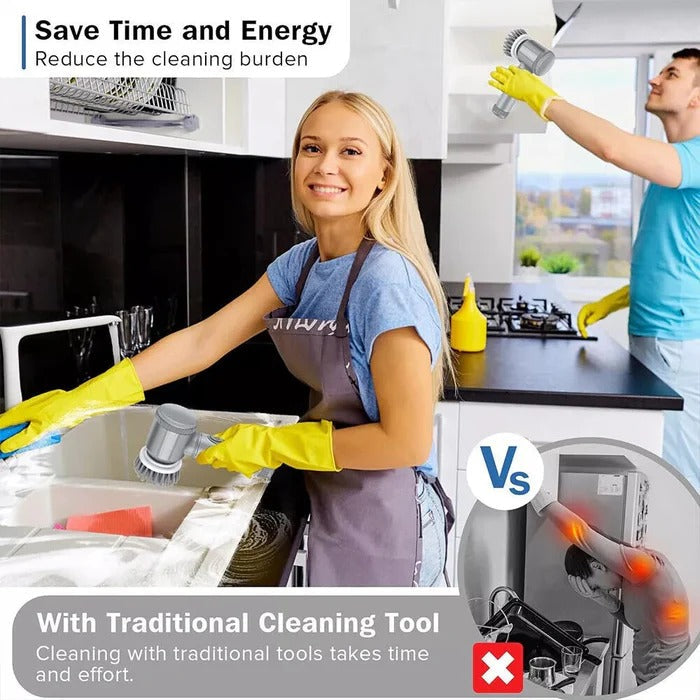 PowerClean Rotating Scrubber for Effortless Cleaning
