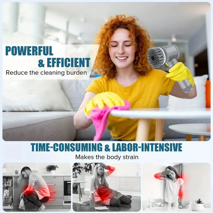 PowerClean Rotating Scrubber for Effortless Cleaning