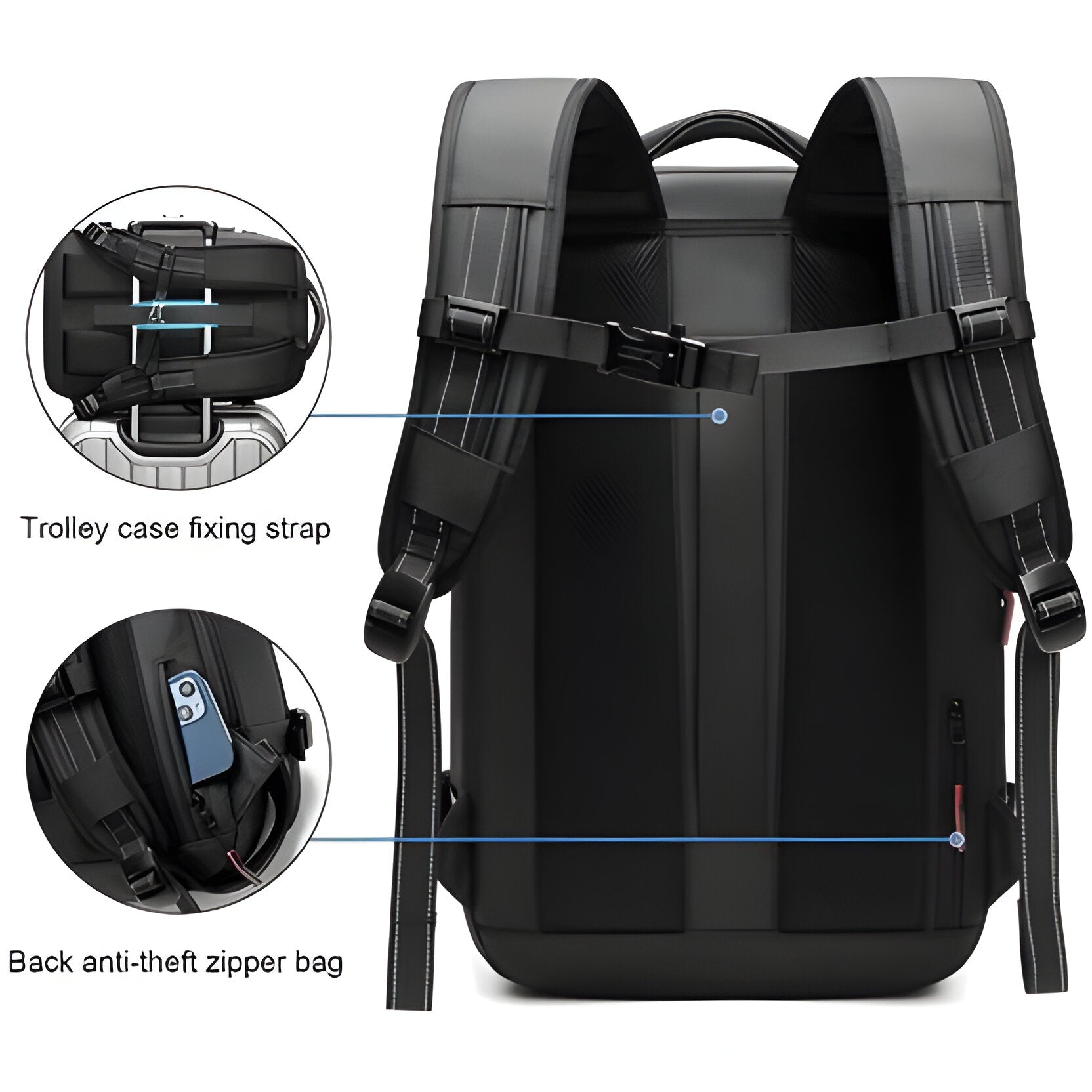 Versatile Travel Backpack with Space-Saving Design