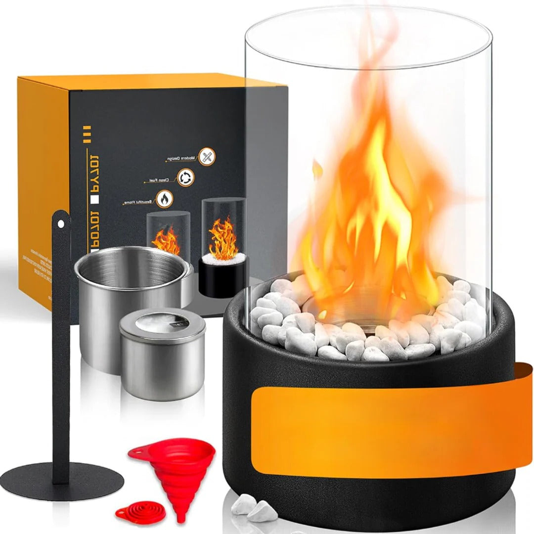 Elegant Compact Flame Tabletop Heater