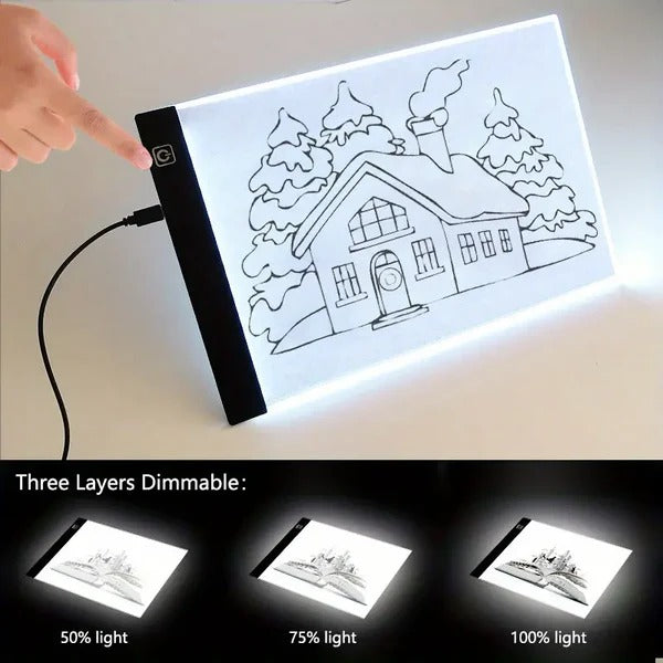 Portable A4 LED Light Pad for Creative Projects