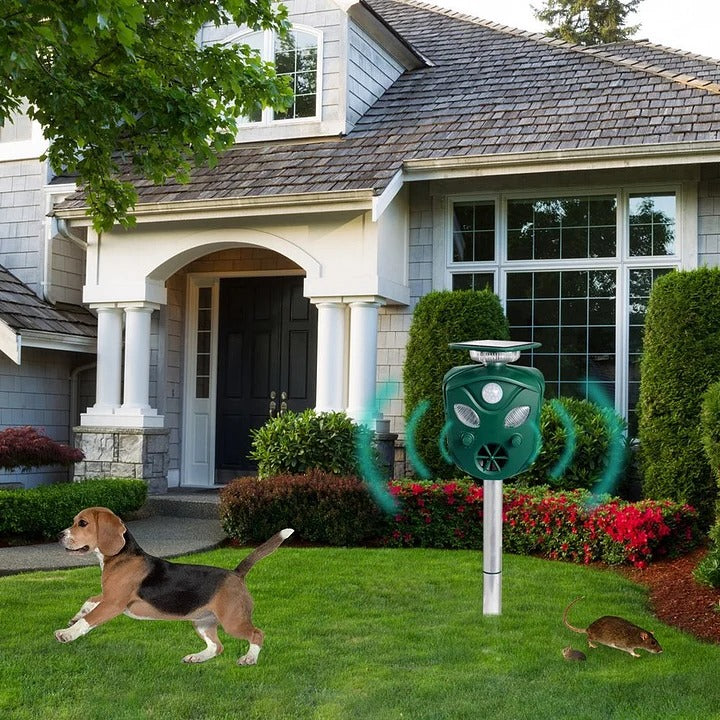 All-Around Solar Ultrasonic Wildlife Deterrent System