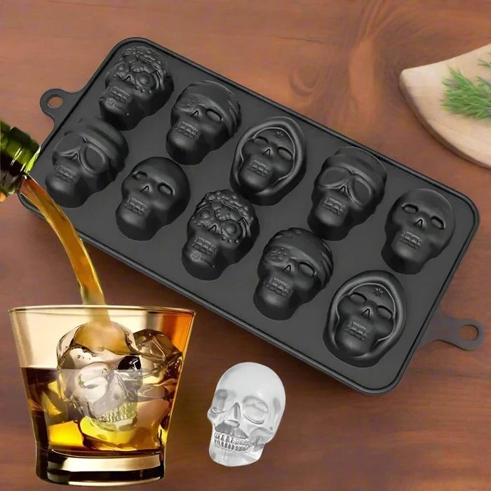 Chilling Skull Ice Mold for Creative Drinks