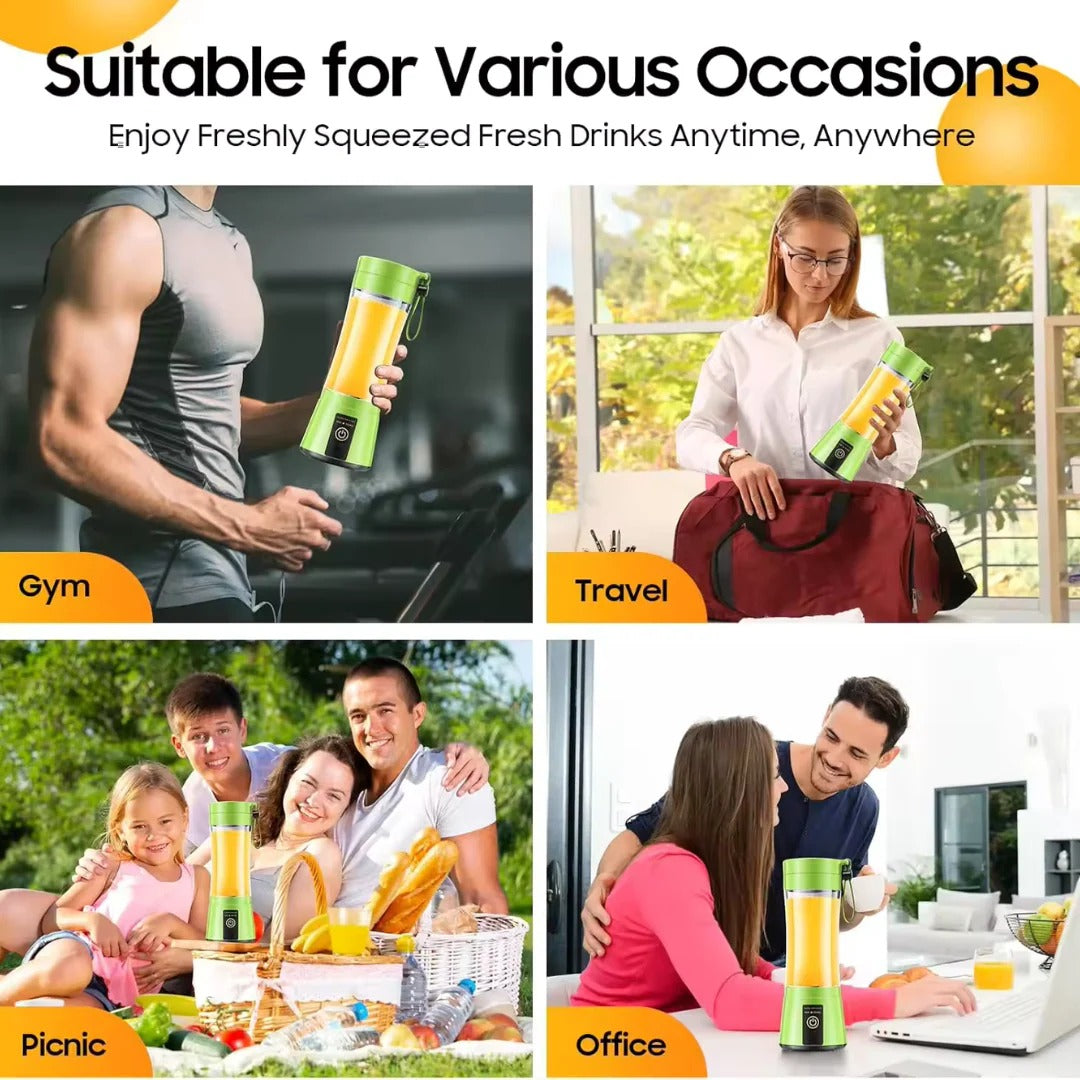 Portable Rechargeable Juice Maker for Smoothies & Shakes