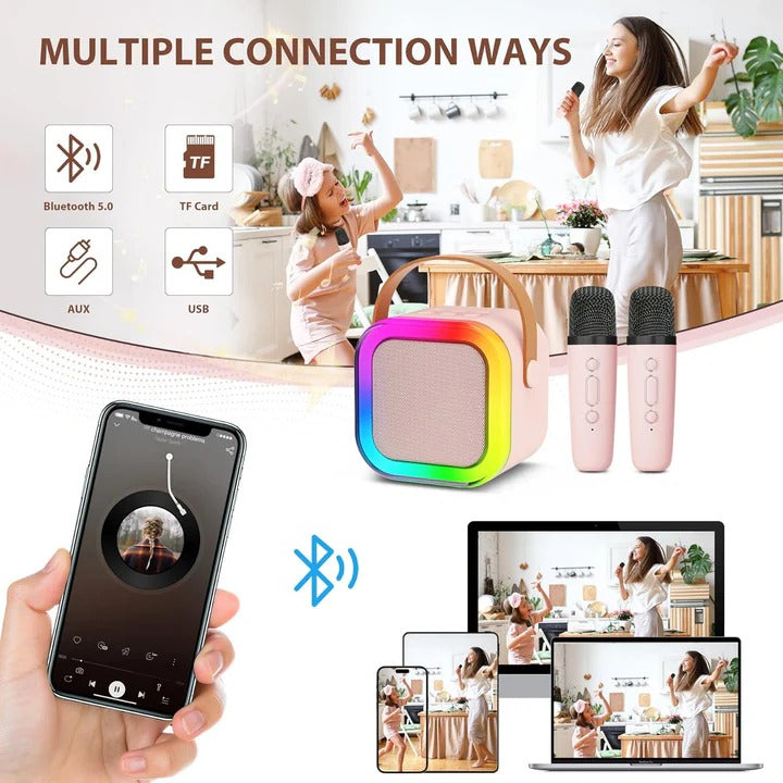 FunStar Karaoke System for Kids with Dual Wireless Mics