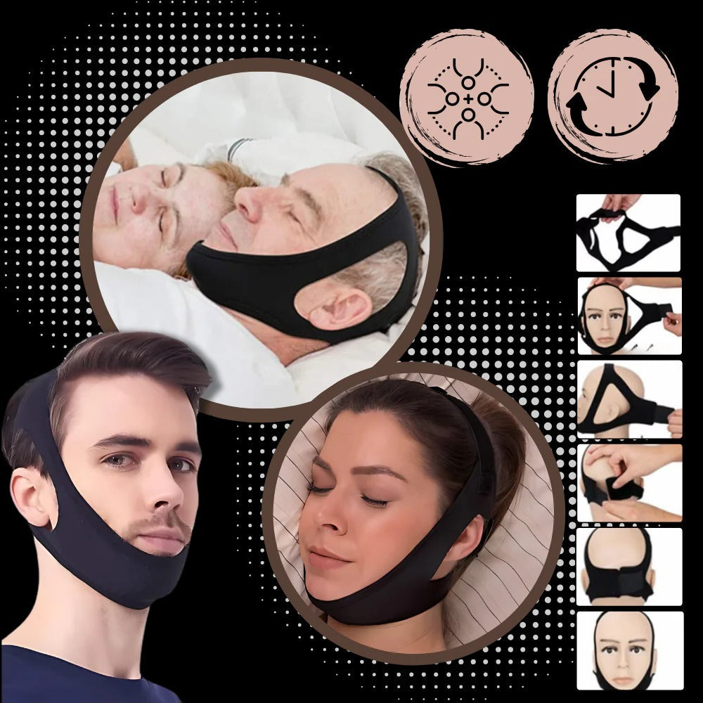 Comfortable Anti-Snore Jaw Support Strap