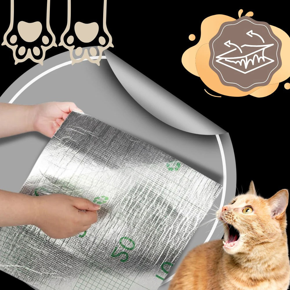 Wall-Mounted Cat Scratching Solution with Adhesive Base