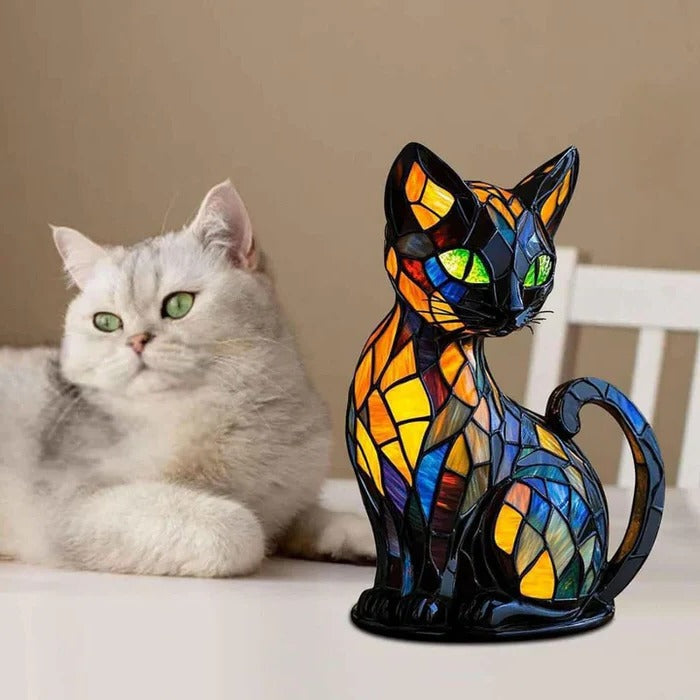 Artistic Cat-Themed Table Lamp for Cozy Lighting