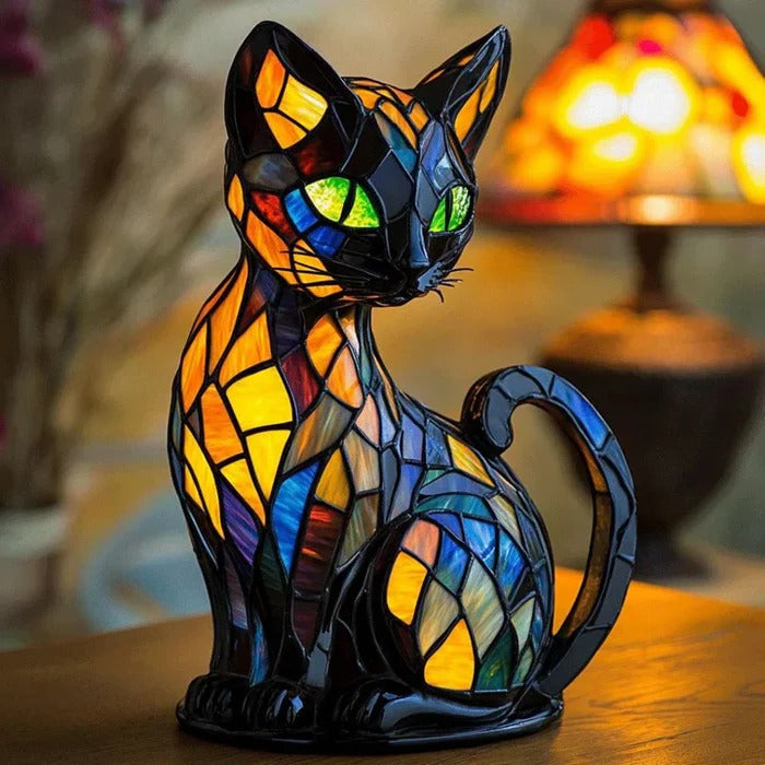 Artistic Cat-Themed Table Lamp for Cozy Lighting