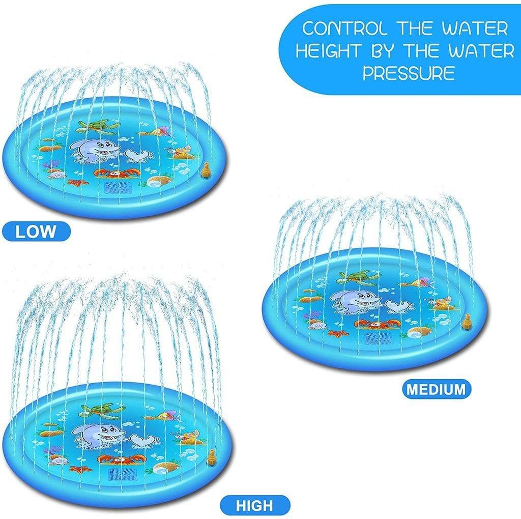 AquaJoy 68-Inch Water Play Mat – Customizable Sprinkler Fun for Kids