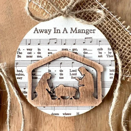 Musical Nativity Ornament Set for Festive Decor