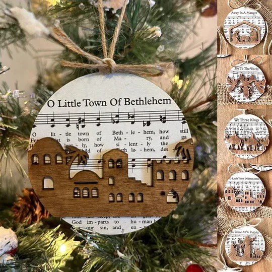 Musical Nativity Ornament Set for Festive Decor