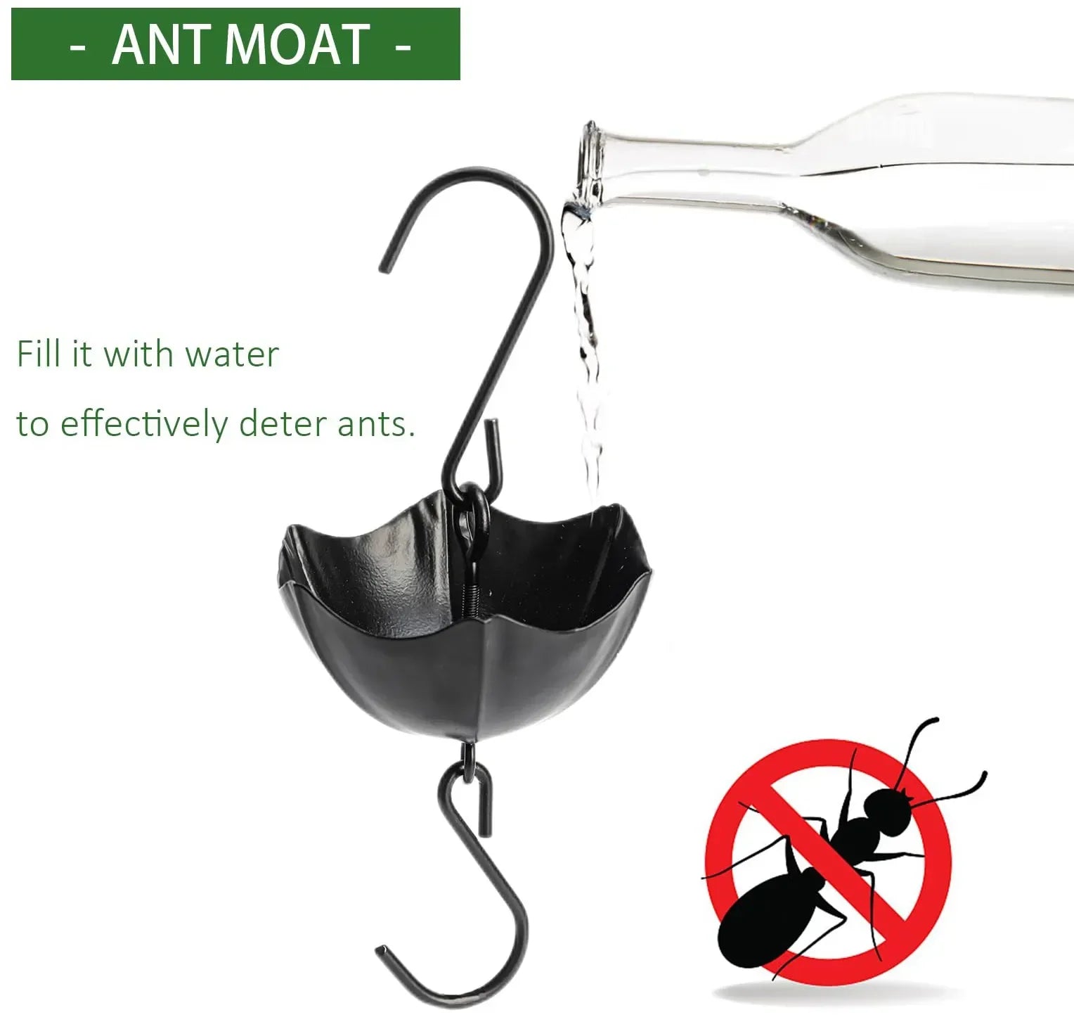 Vibrant Glass Hummingbird Feeder with Ant Barrier