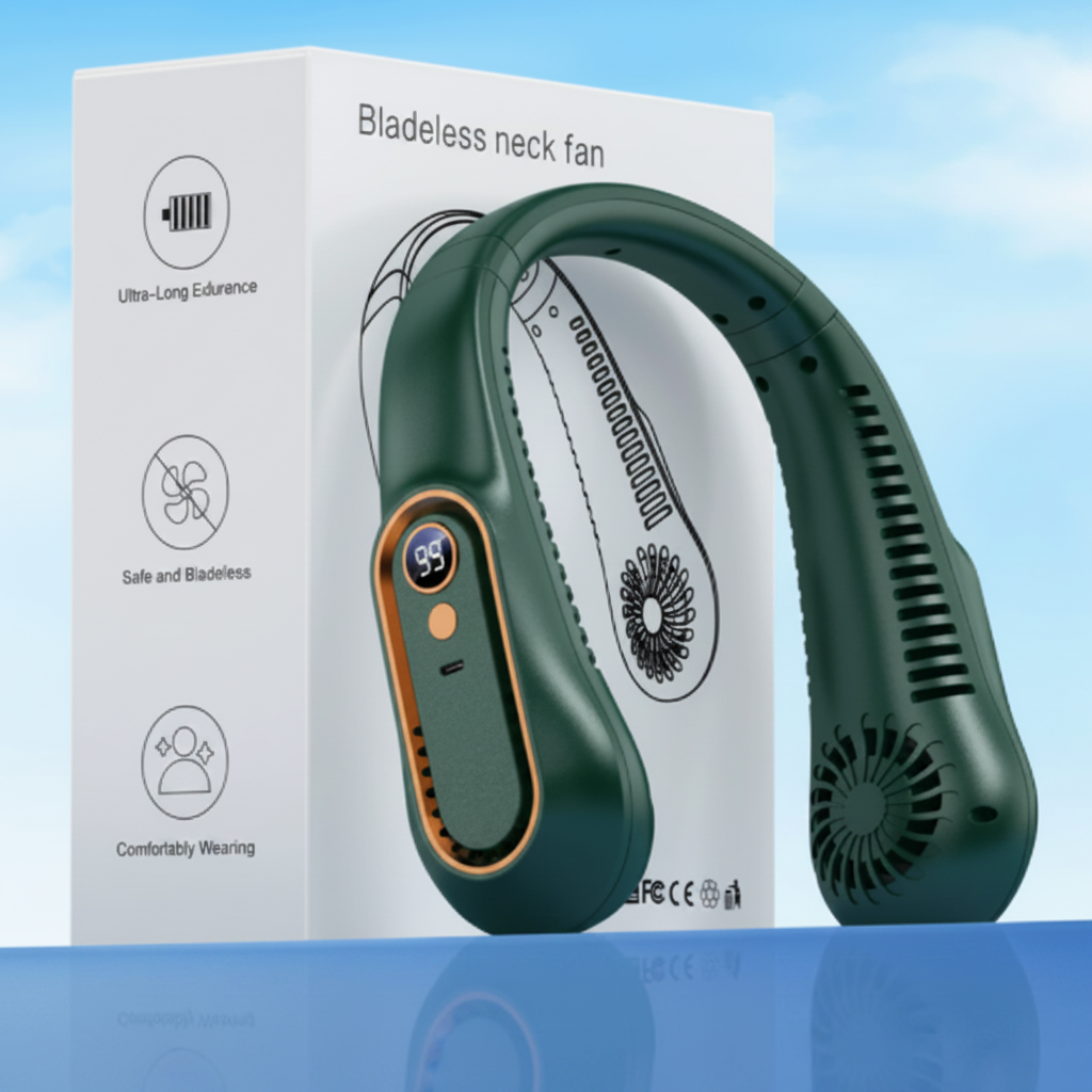 AeroCool Neck Fan – Ultimate Hands-Free Cooling Solution