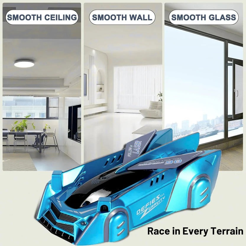 Gravity-Defying Wall Racer for Kids - Laser-Controlled Fun